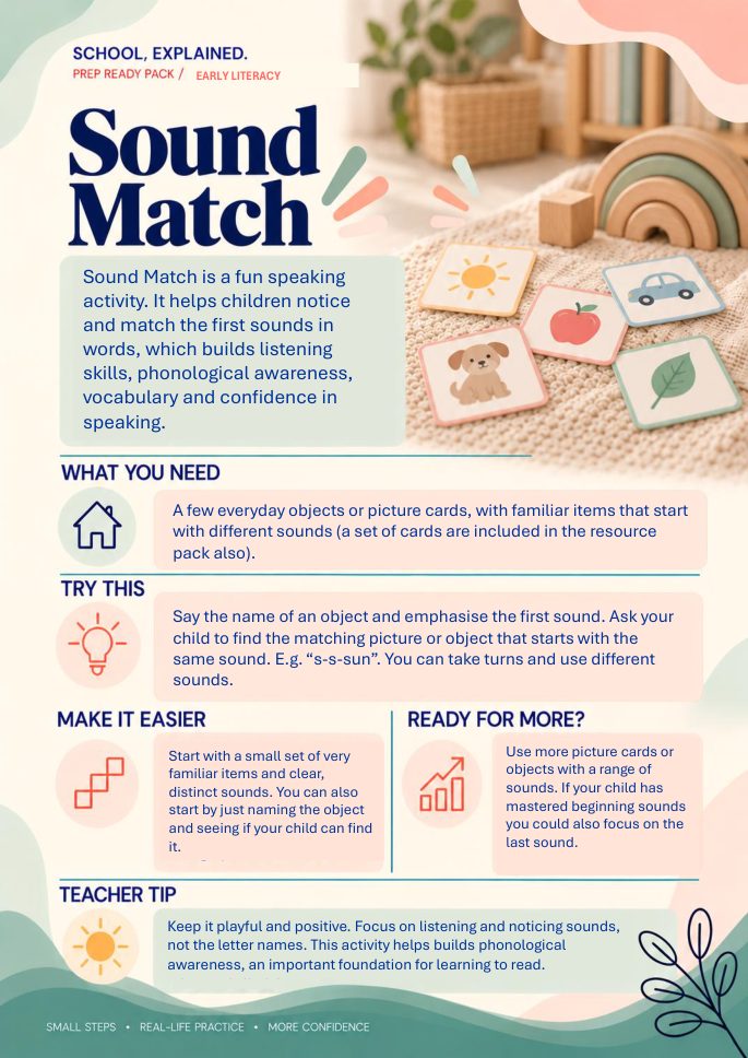Sample Sound Match activity card